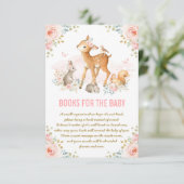 ピンクフローラウッドランドディアバニーブックスベビー エンクロージャーカード (スタンド正面)