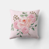 ピンクフローラウッドランド森林動物子供部屋 クッション (裏面)