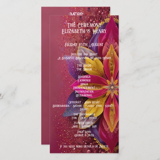 ピンクフローラエレガンス結婚ズコレクション (正面/裏面)