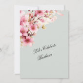 ピンクフローラエレガンス60thバースデーパーティー 招待状 (裏面)