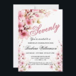 ピンクフローラエレガンス70thバースデーパーティー 招待状<br><div class="desc">手の水色の混合野花と美しく優しエレガントいフローラの招待でフェミニン、この特別な70絵を描誕生祝いをスタイルで始める。すべての文字パーソナライズされたは、名誉の年齢のゲストを含むあなたのパーティーのためになることができる。特別な要もし求やデザインサポートが必要な場合は、チャットを送信するだけで、私たちはサポートを喜んで喜ぶ。</div>