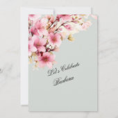 ピンクフローラエレガンス80thバースデーパーティー 招待状 (裏面)