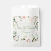 ピンクフローラエレガントウェディングブライダルシャワー フェイバーバッグ (正面)