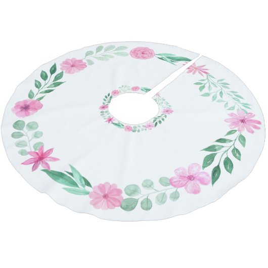 ピンクフローラエレガントガーリープリンセス ブラッシュドポリエステルツリースカート (アングル)