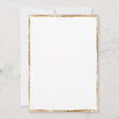 ピンクフローラエレガント牡丹結婚金ゴールド 招待状 (裏面)