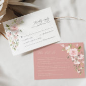 ピンクフローラオリーブ結婚の詳細エンクロージャカード エンクロージャーカード