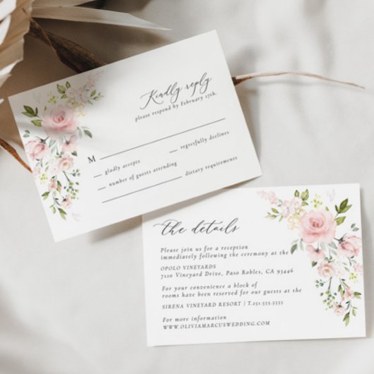 ピンクフローラオリーブ結婚の詳細エンクロージャカード エンクロージャーカード