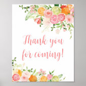 ピンクフローラオレンジ柑橘系サンキュー来の ポスター (正面)