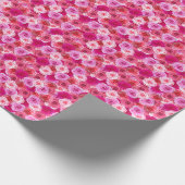 ピンクフローラオーバーサイズシャワー結婚誕生日 ラッピングペーパー (角)
