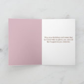 ピンクフローラカウボーイブーツハッピーバースデーママ カード (内部)