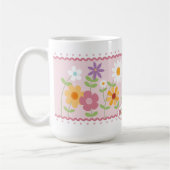 ピンクフローラカスタマイズ可能なバレンタインデーコーヒーマグ コーヒーマグカップ (左)