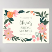 ピンクフローラカスタムブライダルシャワーへようこそ ポスター (正面)