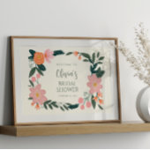 ピンクフローラカスタムブライダルシャワーへようこそ ポスター