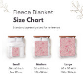 ピンクフローラカスタムモノグラム女性用ブランケット フリースブランケット