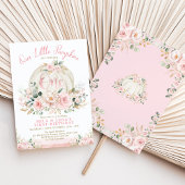 ピンクフローラカボチャの双子の姉妹の関節1歳の誕生日 招待状