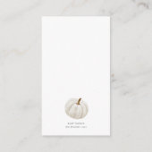 ピンクフローラカボチャ女の子ベビーシャワーおむつラッフル エンクロージャーカード (裏面)