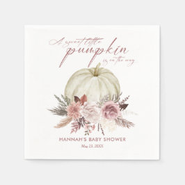 ピンクフローラカボチャ女の子ベビーシャワー スタンダードカクテルナプキン