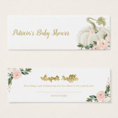 ピンクフローラカボチャ秋ベビーシャワーおむつラッフル (正面&裏面)