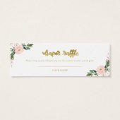 ピンクフローラカボチャ秋ベビーシャワーおむつラッフル (裏面)