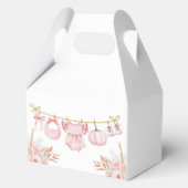 ピンクフローラカボチャ秋ベビーシャワーお気に入りボックス フェイバーボックス (裏面)