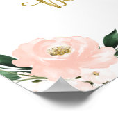 ピンクフローラカボチャ秋ベビーシャワー歓迎サイン ポスター (角)