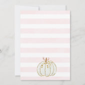 ピンクフローラカボチャ赤ちゃんシャワー招待状 招待状 (裏面)