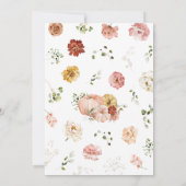 ピンクフローラカボチャ赤ちゃんシャワー招待状 招待状 (裏面)