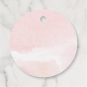 ピンクフローラカボチャ金ゴールド白ベビーシャワー フェイバータグ (裏面)