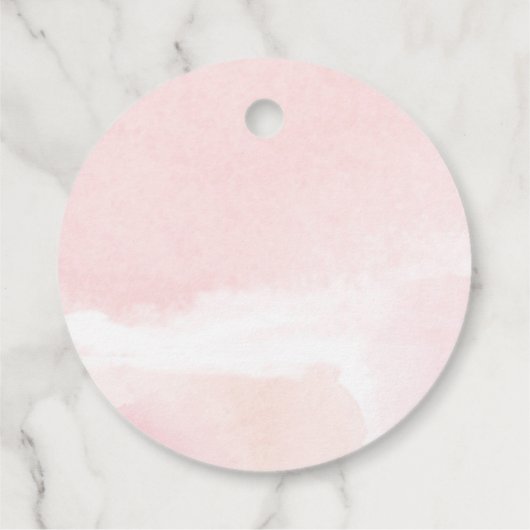 ピンクフローラカボチャ金ゴールド白ベビーシャワー フェイバータグ (裏面)