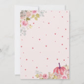 ピンクフローラカボチャ2nd誕生日パーティー 招待状 (裏面)