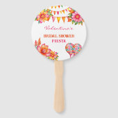 ピンクフローラカラフルフェスタブライダルシャワー ハンドファン (正面)