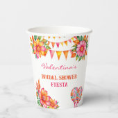 ピンクフローラカラフルフェスタブライダルシャワー 紙コップ (裏面)