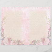 ピンクフローラカントリーシックなスクラップブックジャーナルページ (正面)