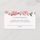 ピンクフローラガーデンおむつラッフルエンクロージャカード エンクロージャーカード (正面)