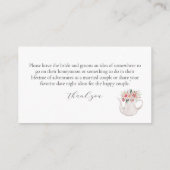 ピンクフローラガーデンハネムーンアイディア エンクロージャーカード (裏面)