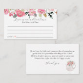 ピンクフローラガーデンハネムーンアイディア エンクロージャーカード (正面/裏面)
