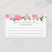 ピンクフローラガーデンハネムーンアイディア エンクロージャーカード (正面)