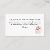 ピンクフローラガーデンハネムーンアイディア エンクロージャーカード (裏面)