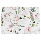 ピンクフローラガーデンハミングバードラージ抱き枕 ラージペーパーバッグ (正面)