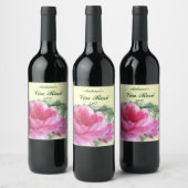 ピンクフローラガーデンバラワインラベル ワインラベル (ボトル)