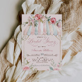 ピンクフローラガーデンブライダルシャワー 招待状