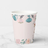 ピンクフローラガーデンホースガール誕生日 紙コップ (右)