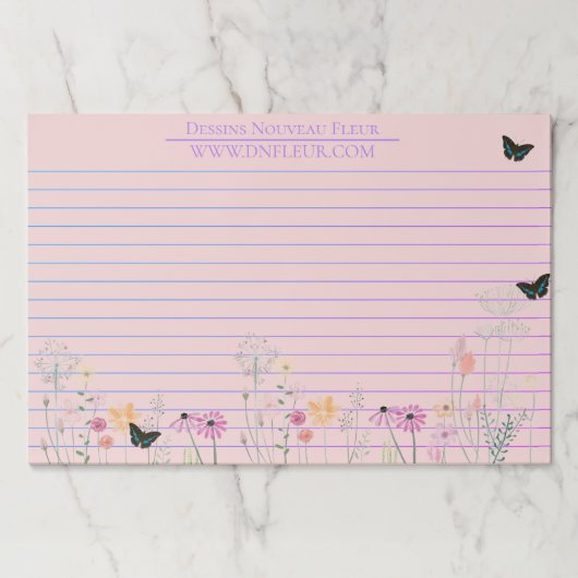 ピンクフローラガーデンラージティアウェイ紙パッド ペーパーパッド (正面)