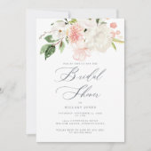 ピンクフローラガーデン春ブライダルシャワー招待 招待状 (正面)