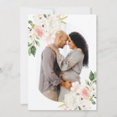 ピンクフローラガーデン春ベビーシャワー招待状 招待状 (裏面)