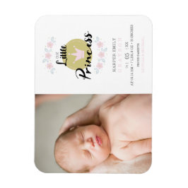 ピンクフローラガーランドプリンセスクラウン生まれたばかりのガール マグネット