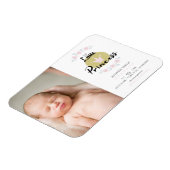 ピンクフローラガーランドプリンセスクラウン生まれたばかりのガール マグネット (左側)