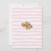 ピンクフローラガールカワイトスロスベビーシャワー招待状 招待状 (裏面)