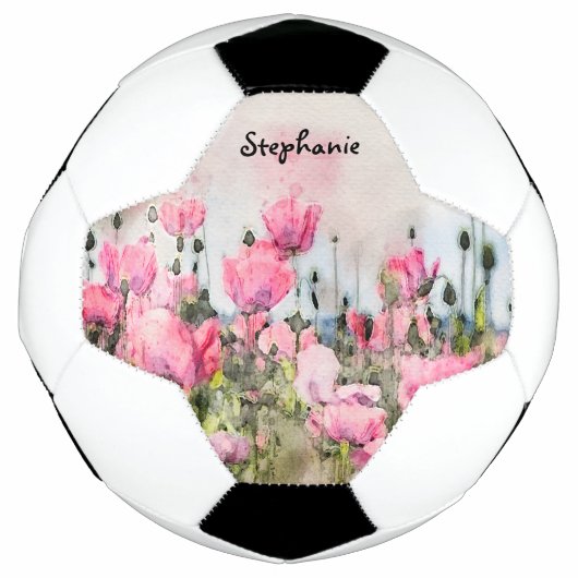 ピンクフローラガールズスポーツパワー女子 サッカーボール (正面)