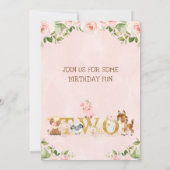 ピンクフローラガールズファーム第2誕生日  招待状 (裏面)